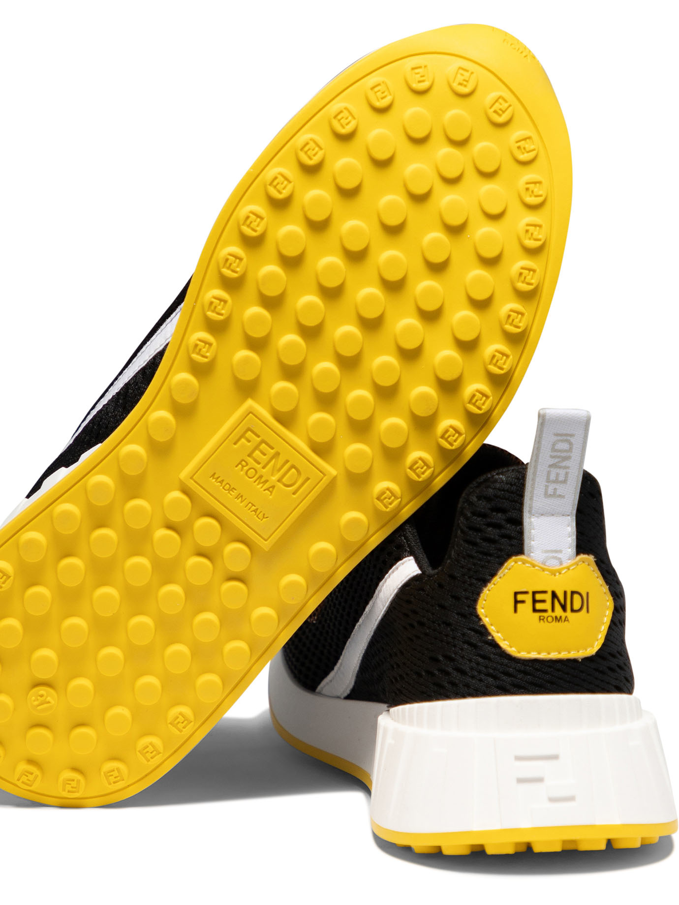 FENDI KIDS Black   Monogram sneakers